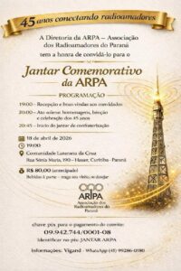 ARPA – 🎉 45 anos conectando radioamadores! 📡