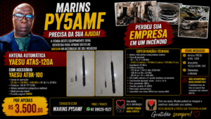 Radioamador PY5AMF coloca YAESU ATAS-120A à venda para ajudar filho a reconstruir empresa após incêndio